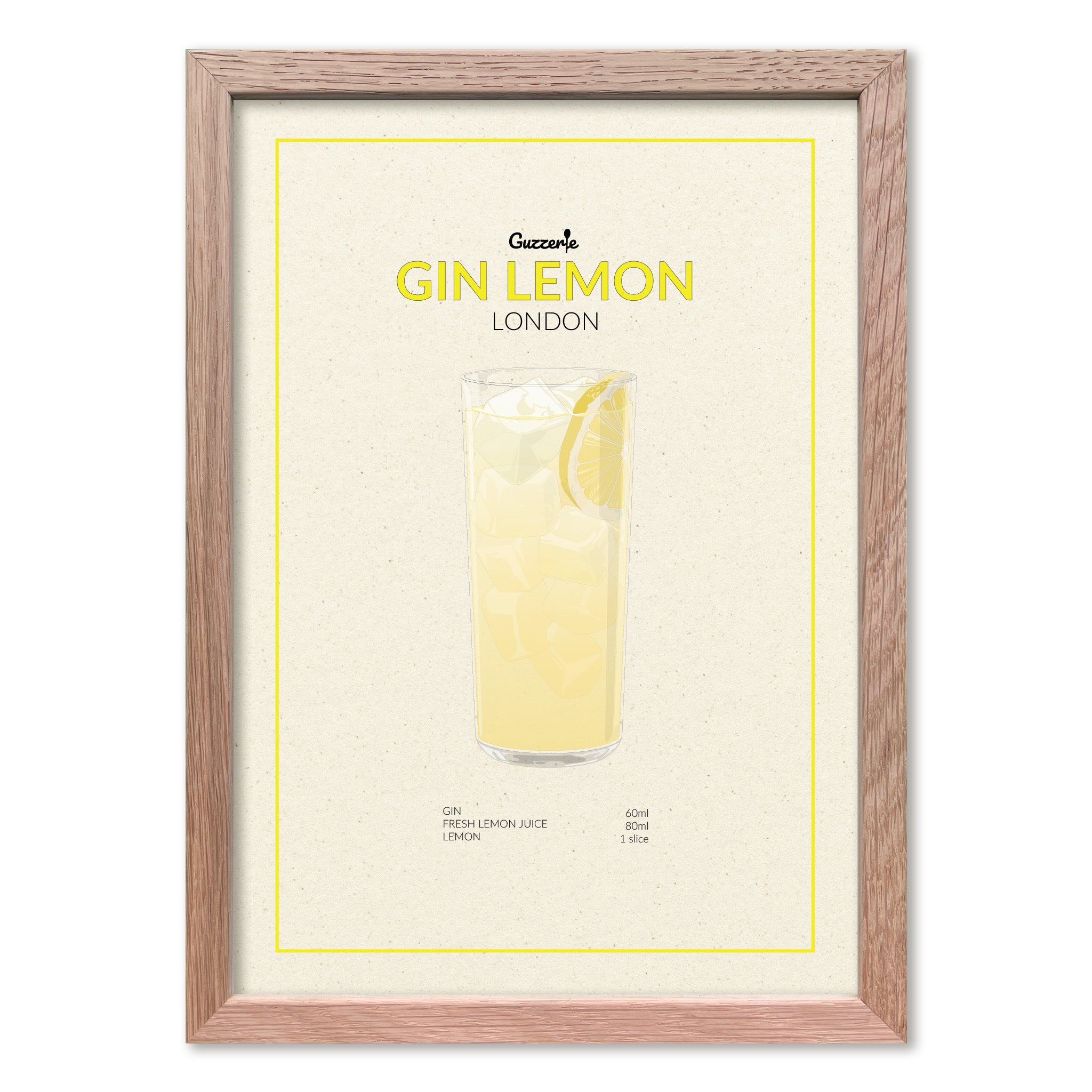 Iconic Poster of Gin Lemon | Guzzerie