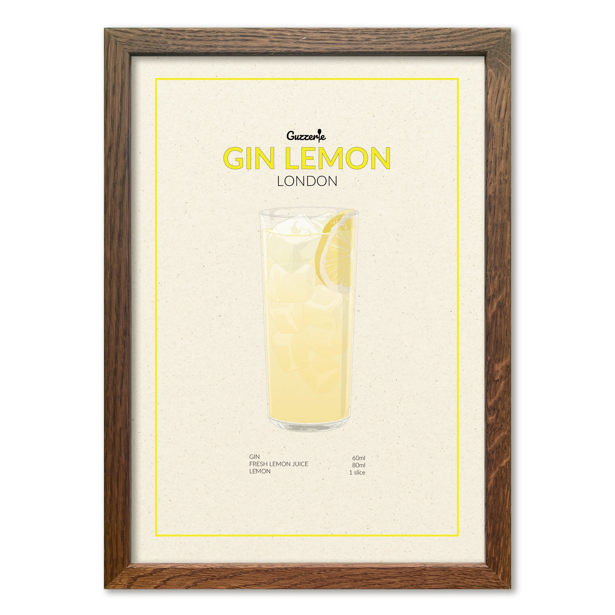 Iconic Poster of Gin Lemon | Guzzerie
