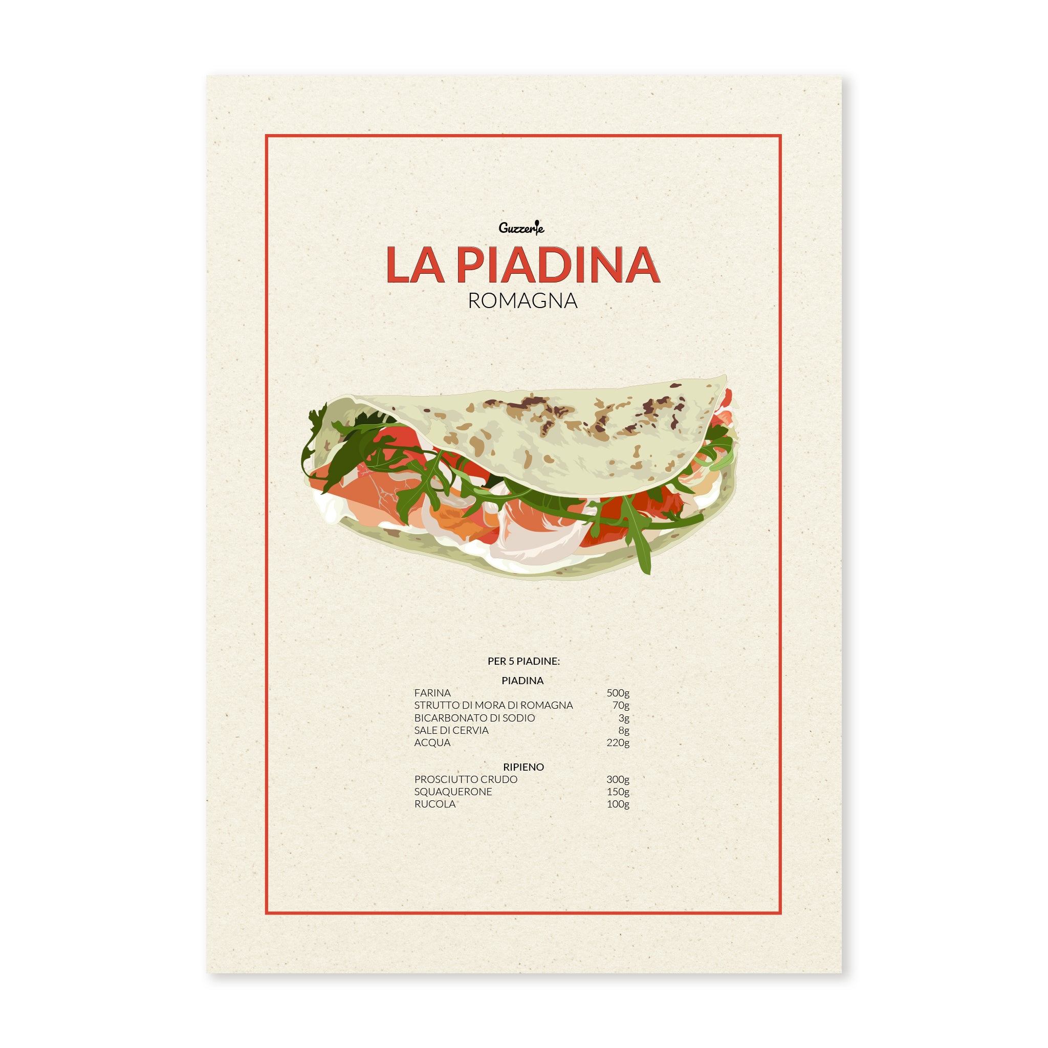 Iconic poster of Piadina | Guzzerie