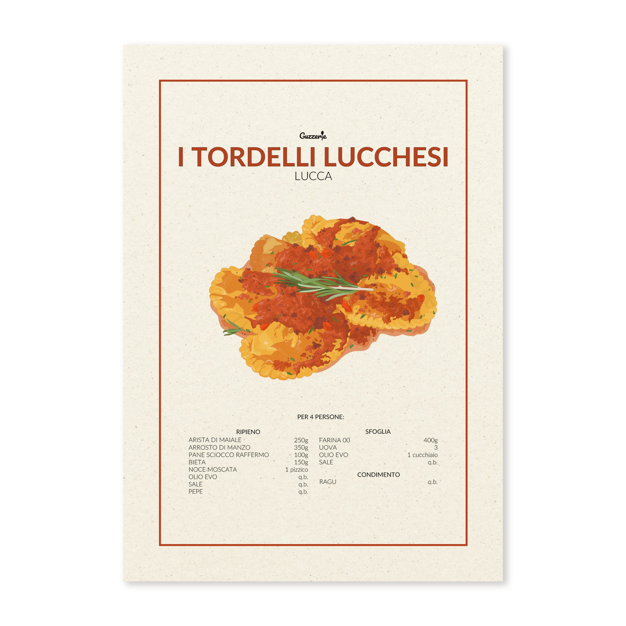 Iconic Poster Of Tordelli Lucchesi | Guzzerie