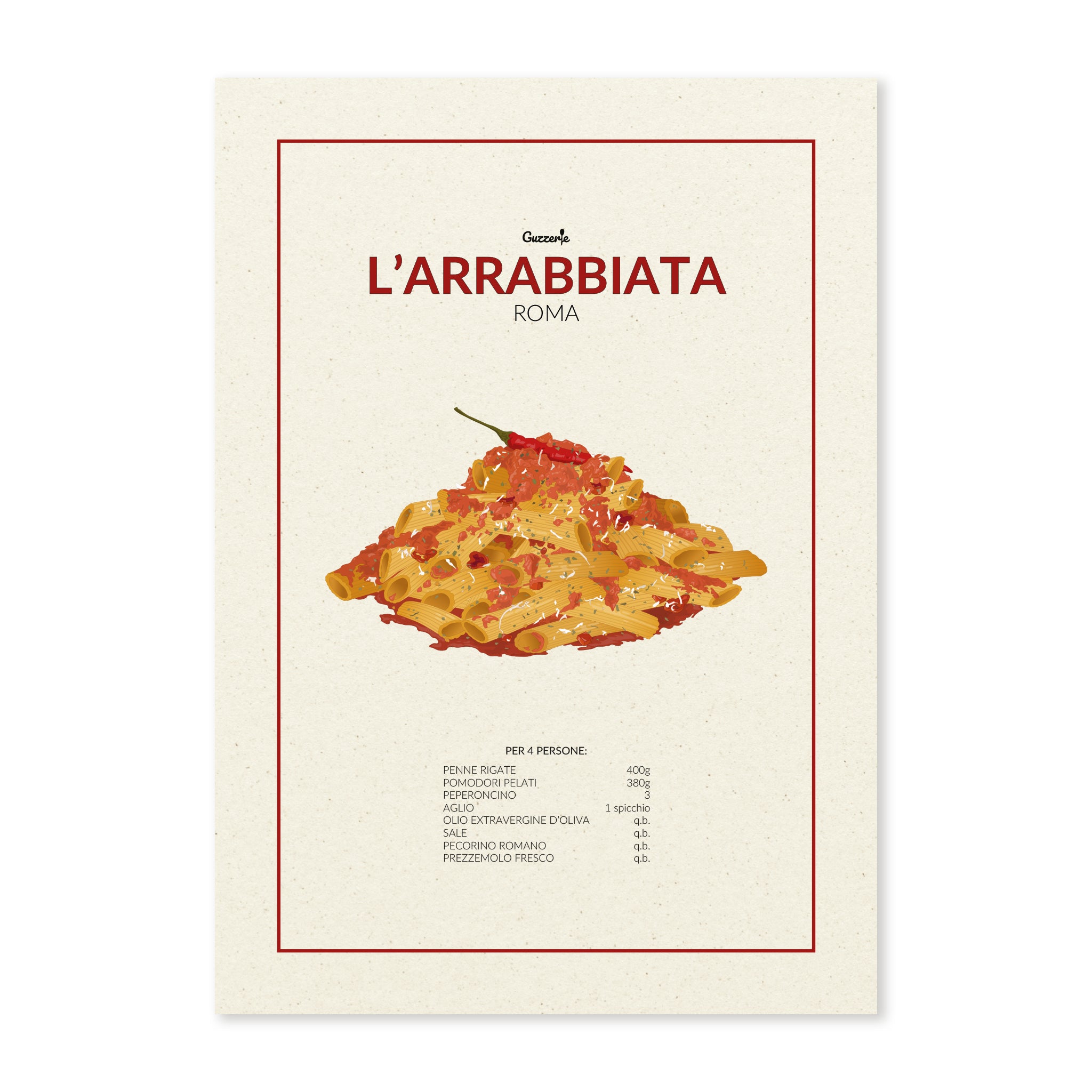 Iconic Poster Of L'arrabbiata | Guzzerie