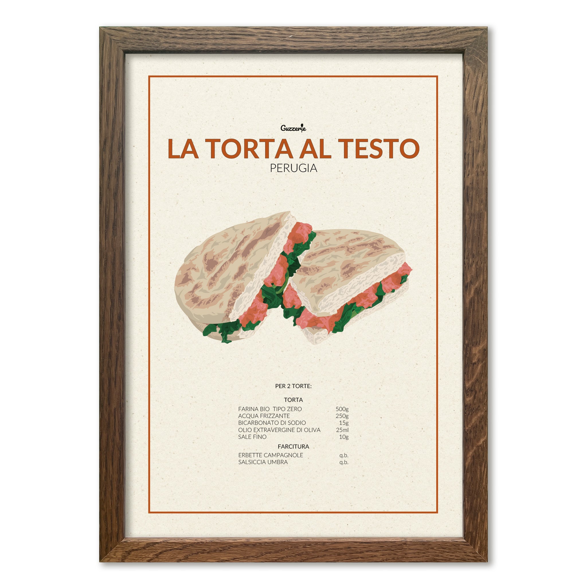 Iconic Poster Of Torta Al Testo | Guzzerie