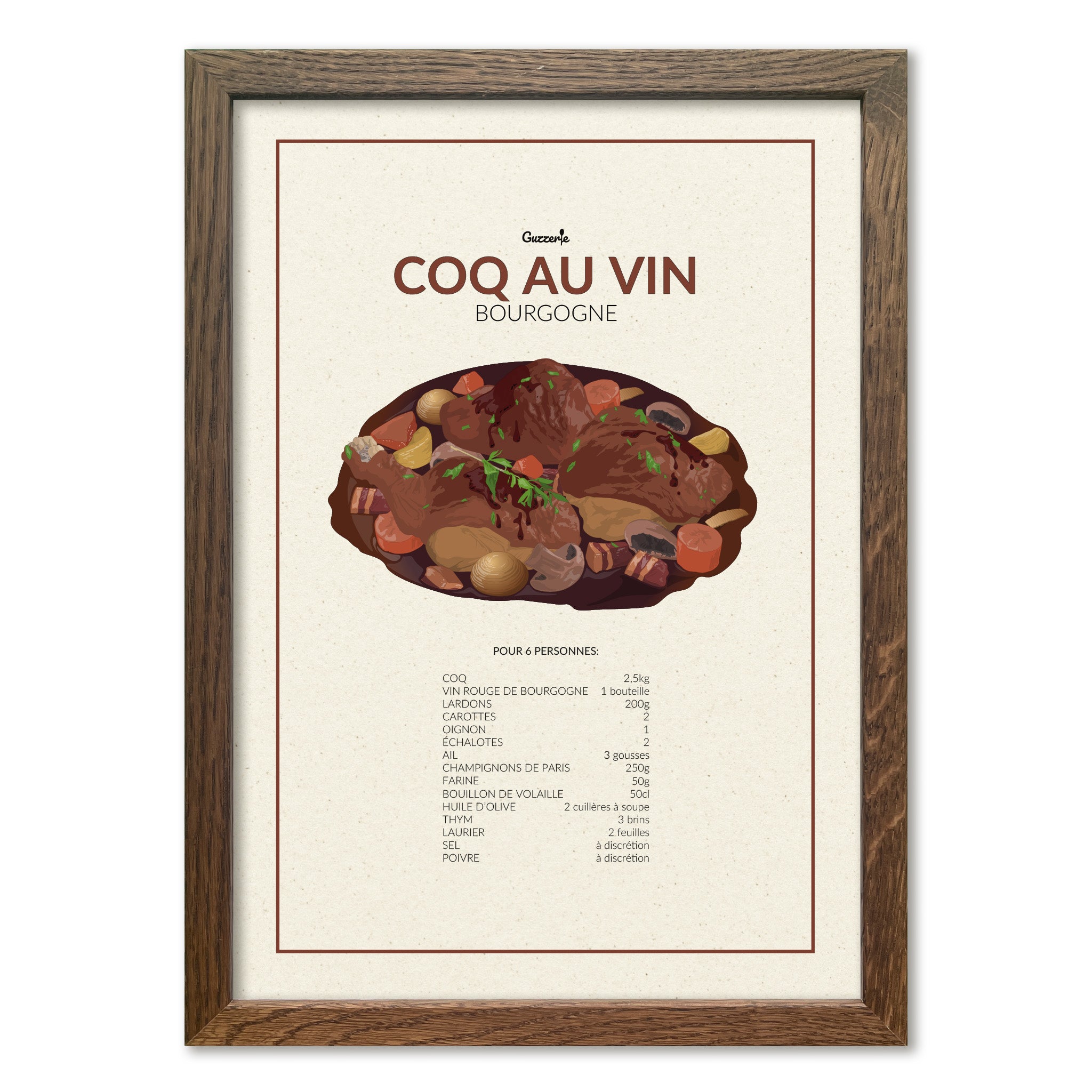 Iconic Poster Of Coq Au Vin | Guzzerie