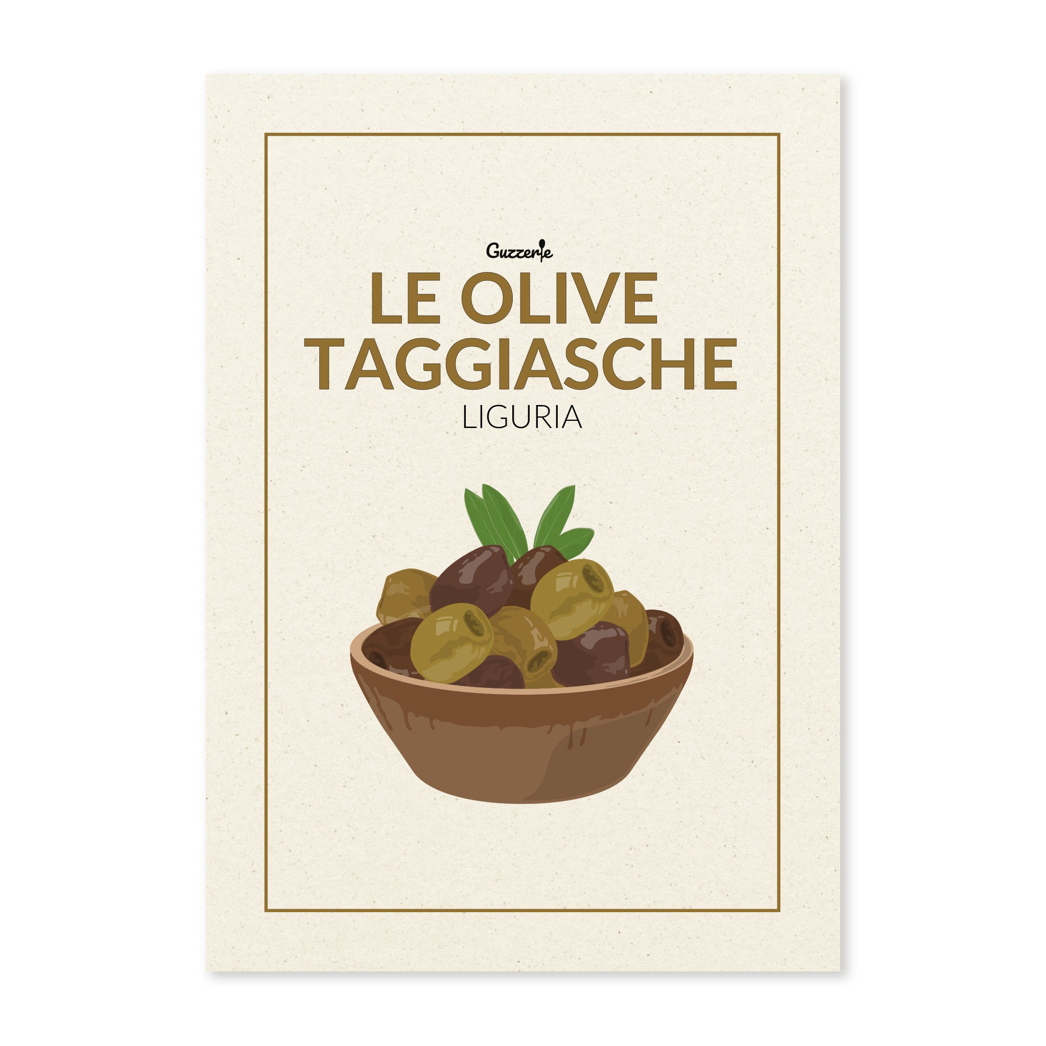 Iconic Poster Of Olive Taggiasche | Guzzerie