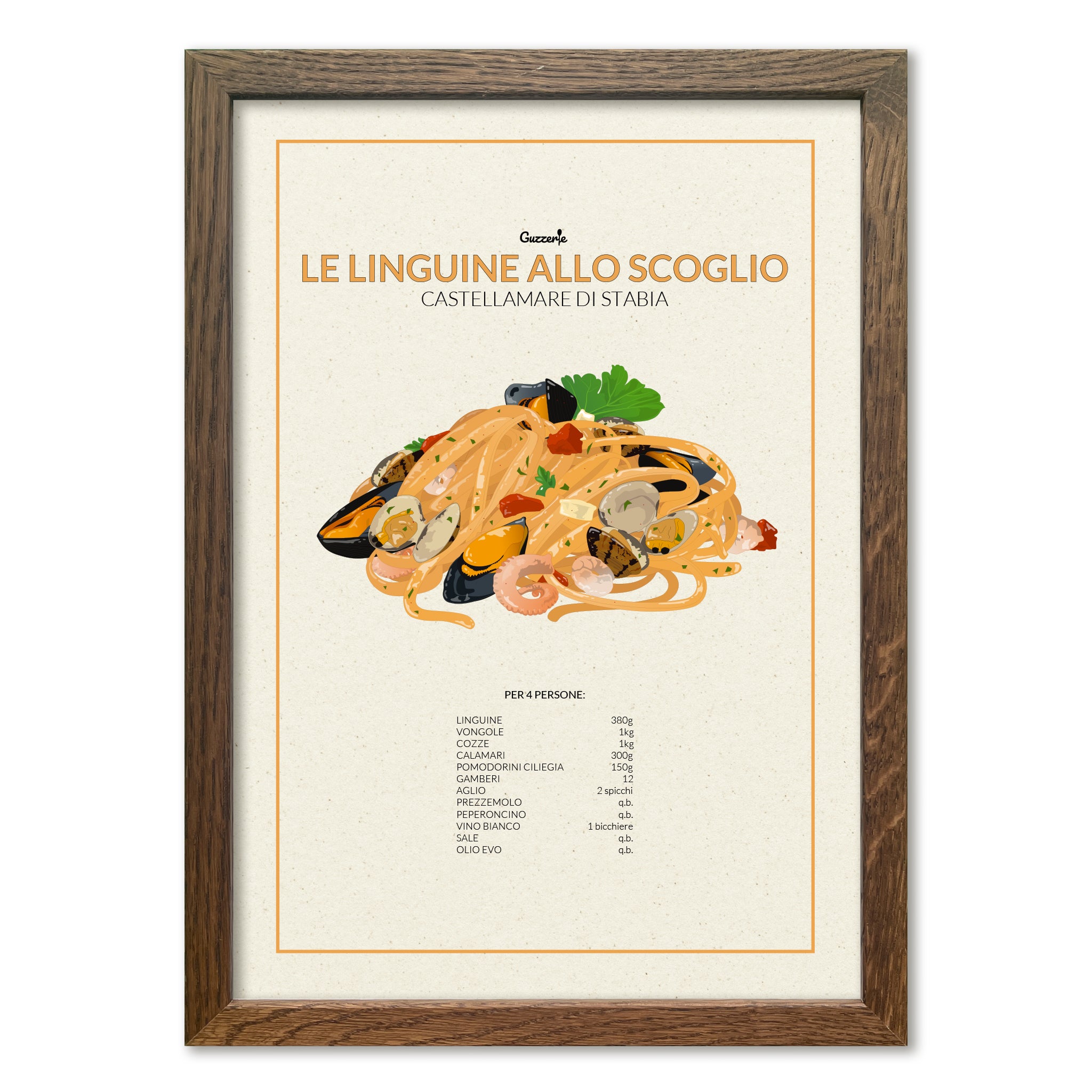 Iconic Poster of Le Linguine Allo Scoglio | Guzzerie