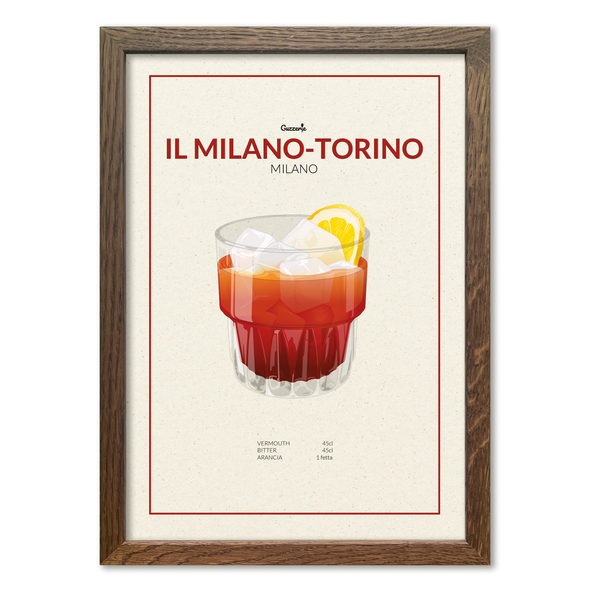 Iconic Poster of Milano-Torino Cocktail | Guzzerie