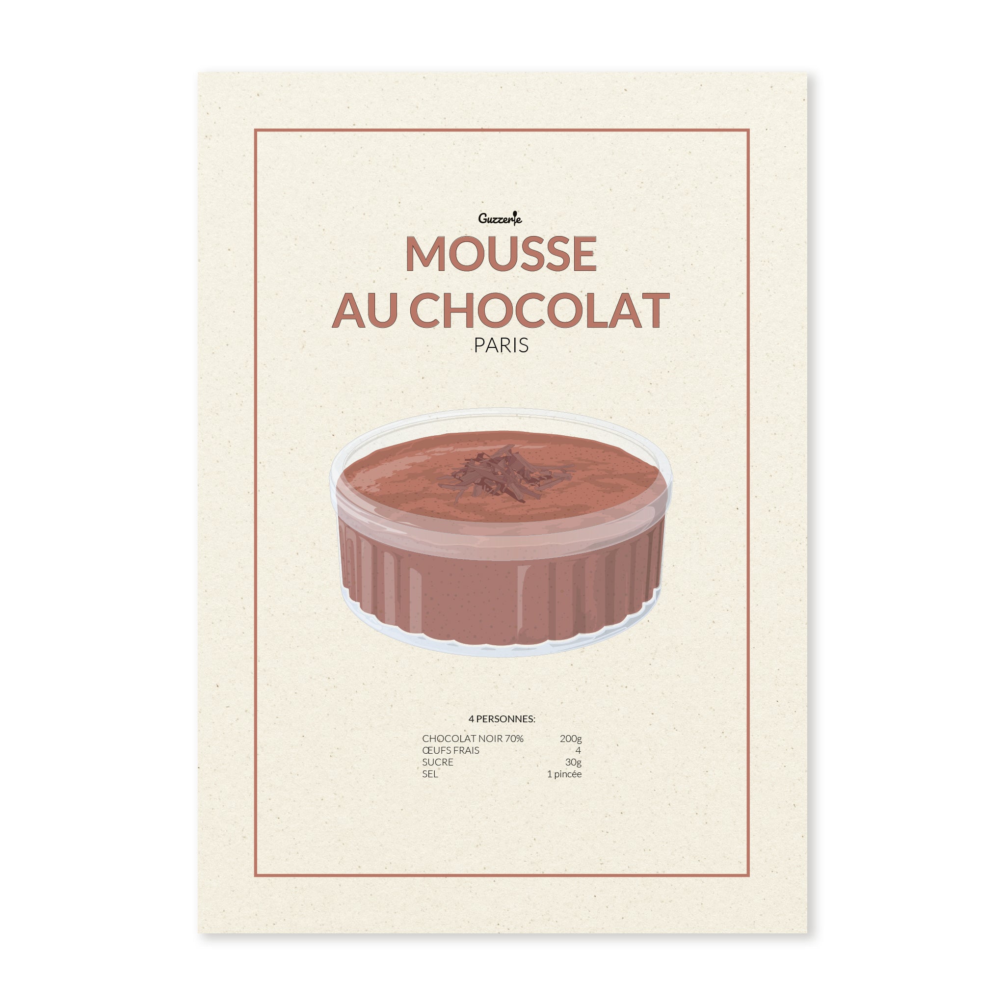 Iconic Poster of Mousse Au Chocolat | Guzzerie