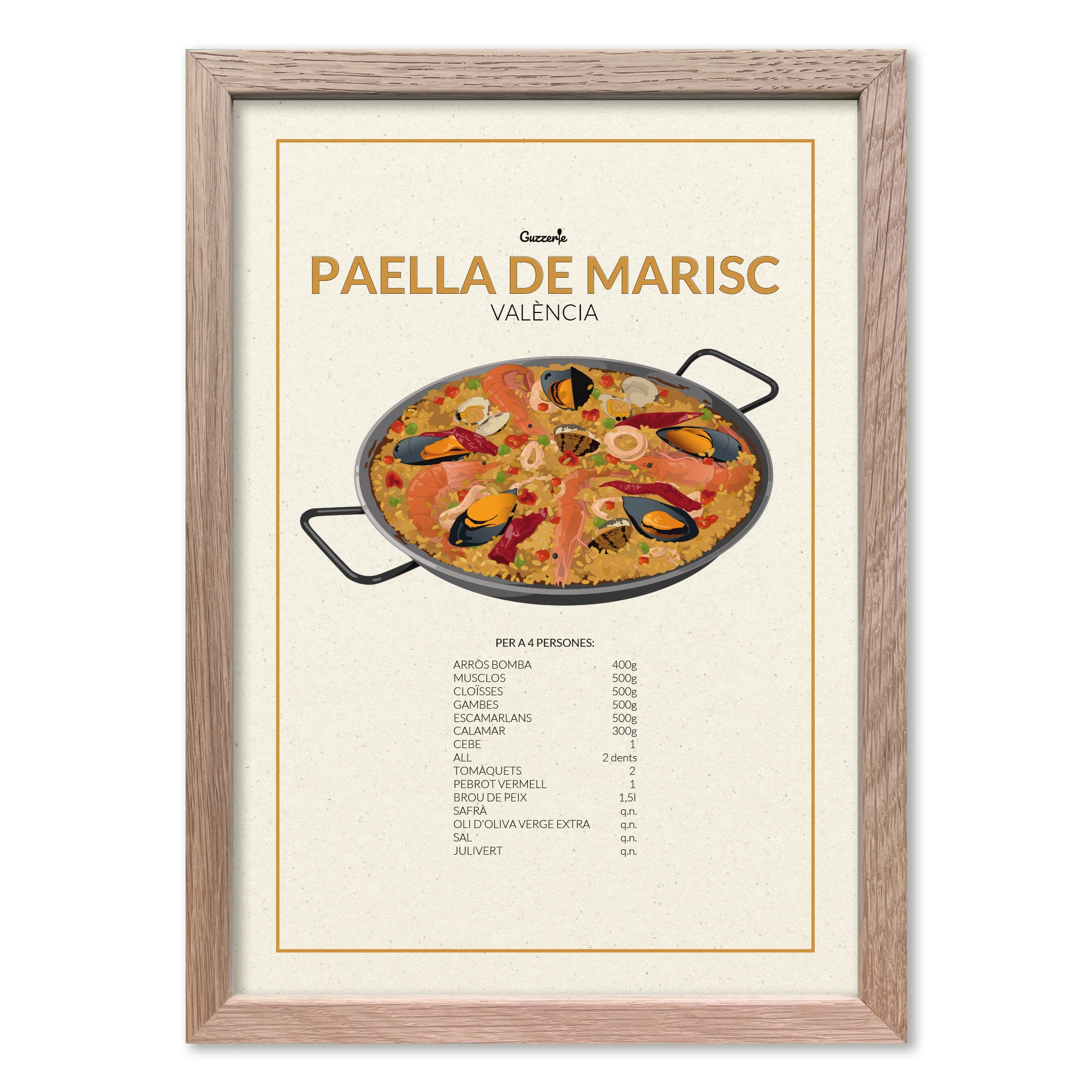 Iconic Poster Of The Paella De Marisc | Guzzerie