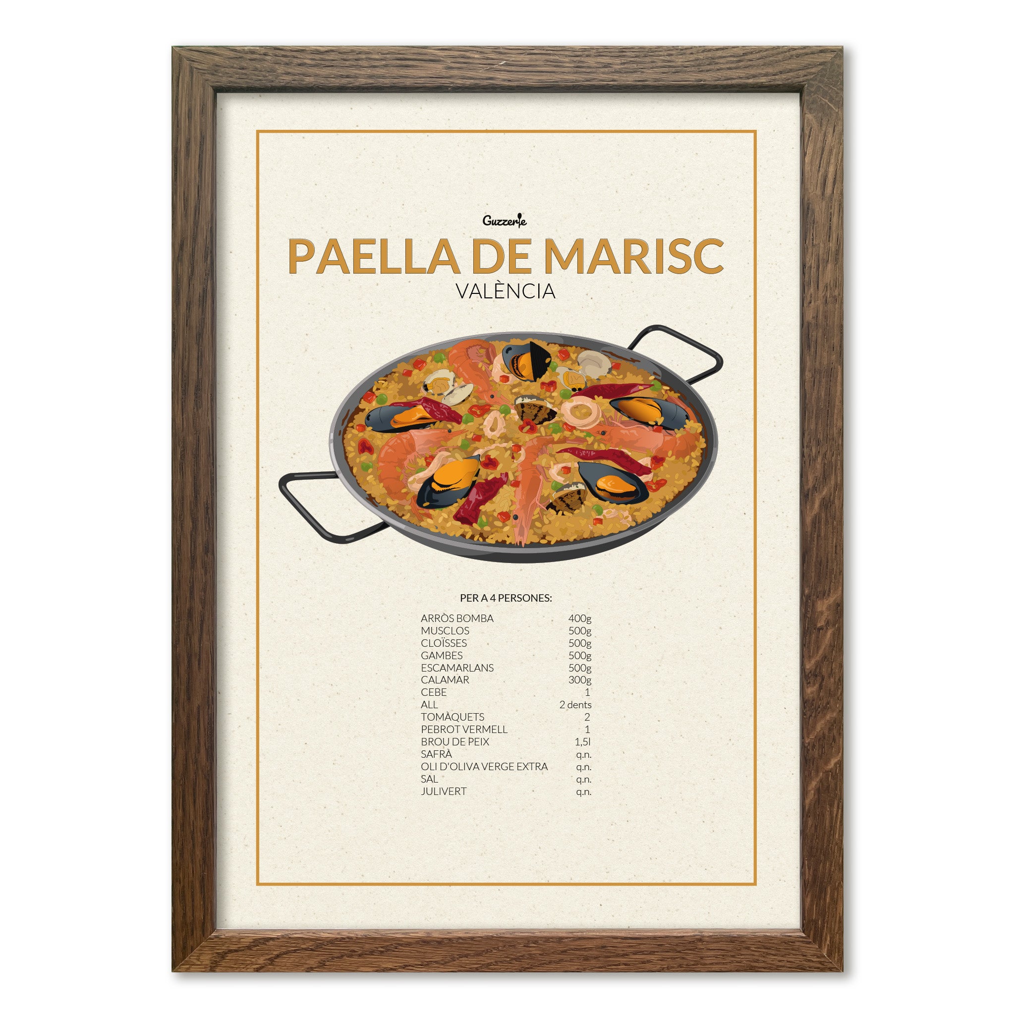 Iconic Poster Of The Paella De Marisc | Guzzerie