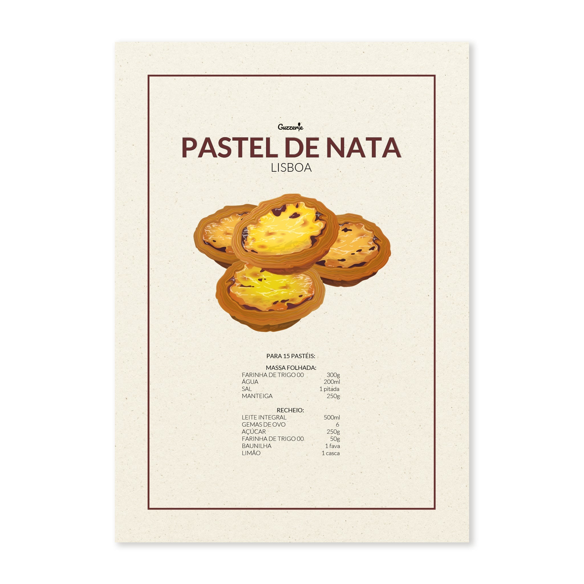 Iconic Poster of Pastel de Nata | Guzzerie