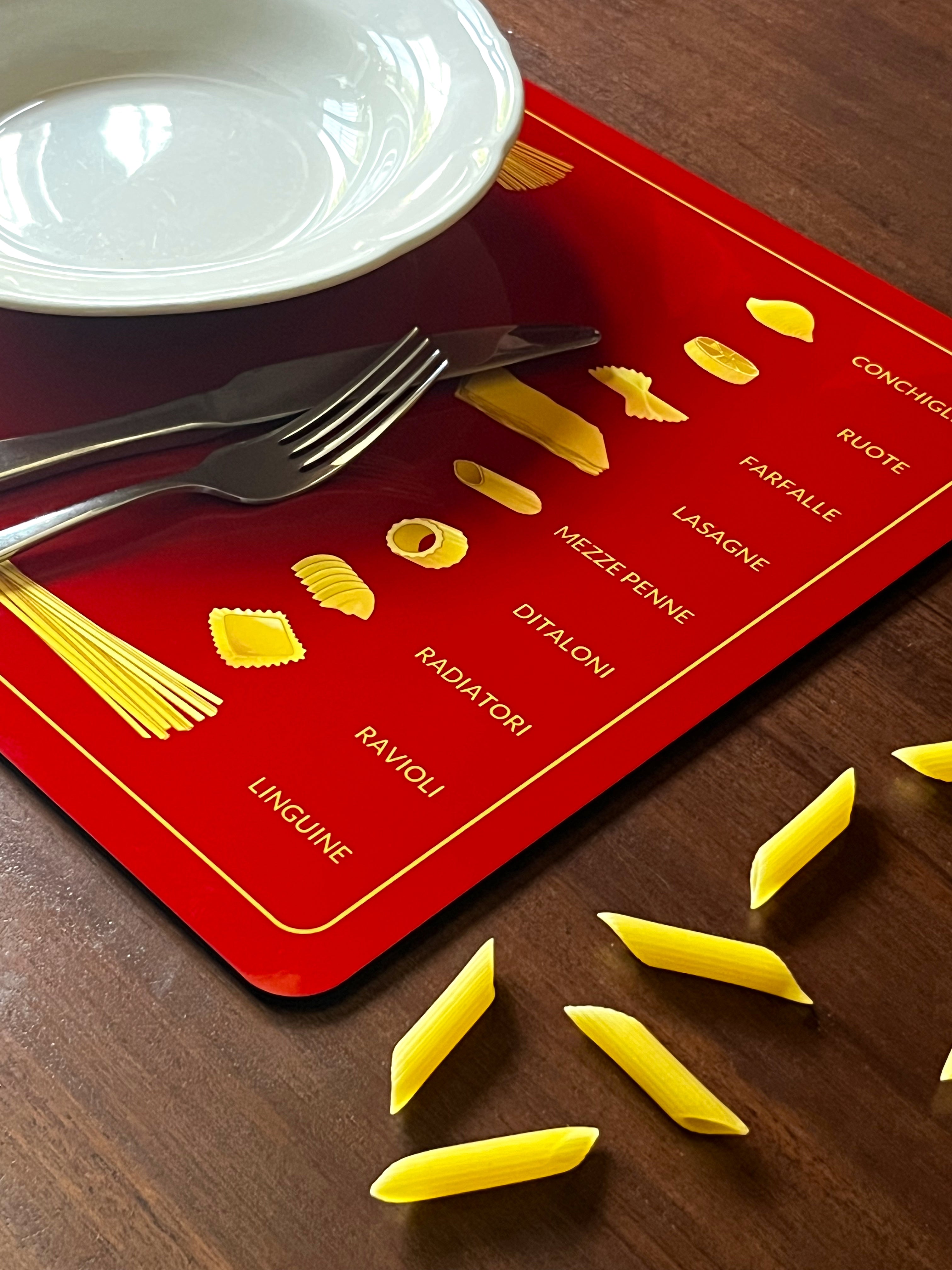 Pasta Encyclopedia Placemat Pompeiano | Guzzerie