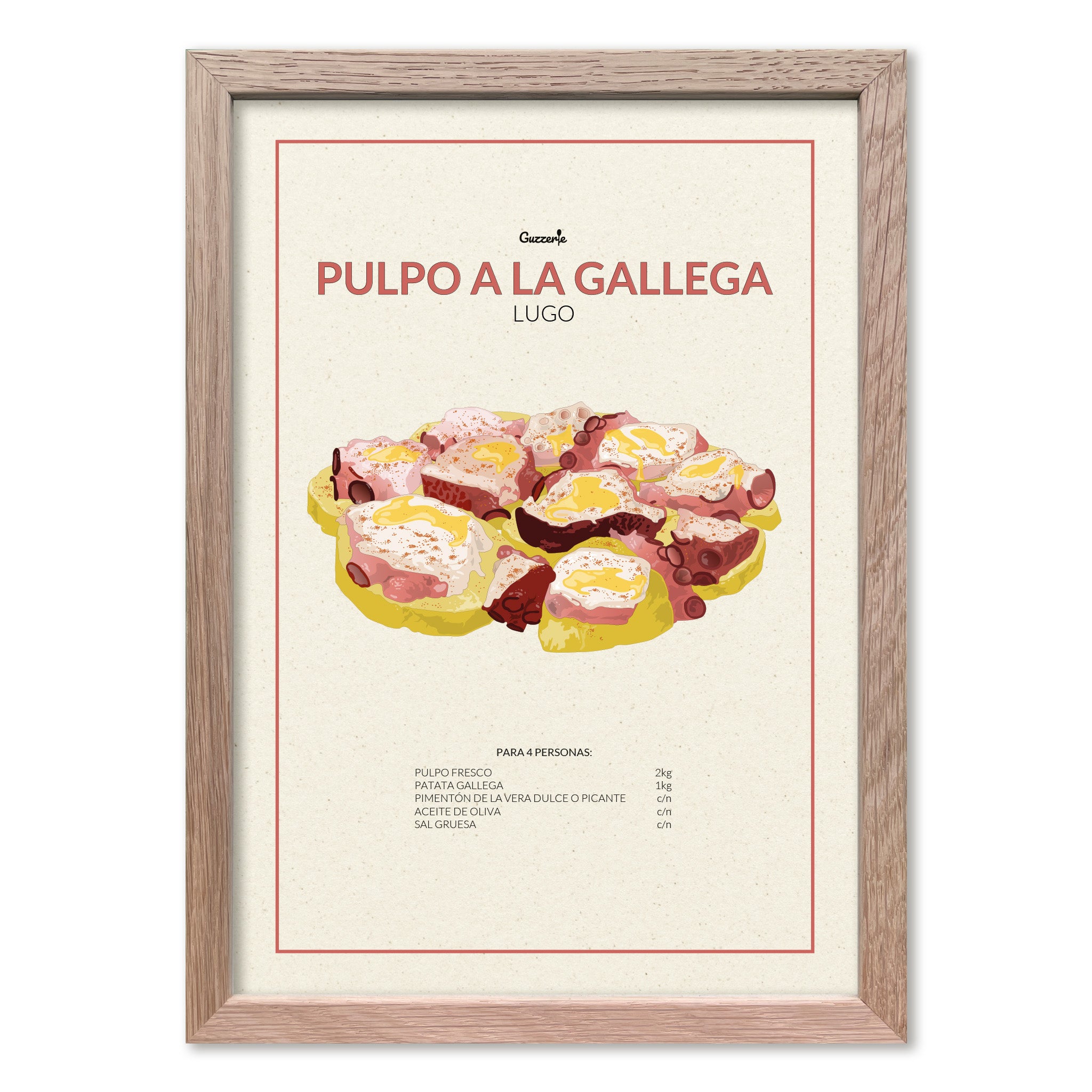 Iconic Poster of Pulpo A La Gallega | Guzzerie