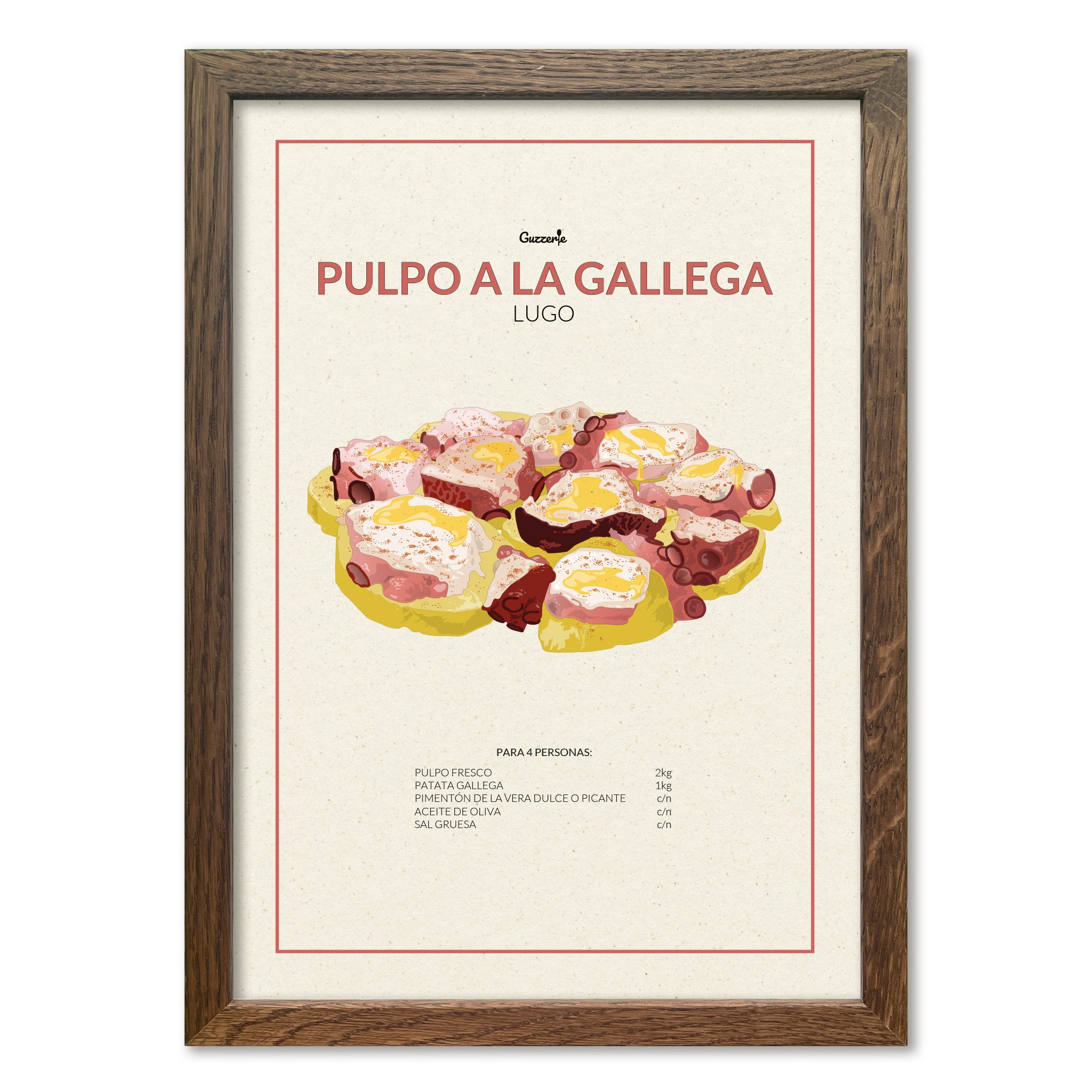 Iconic Poster of Pulpo A La Gallega | Guzzerie