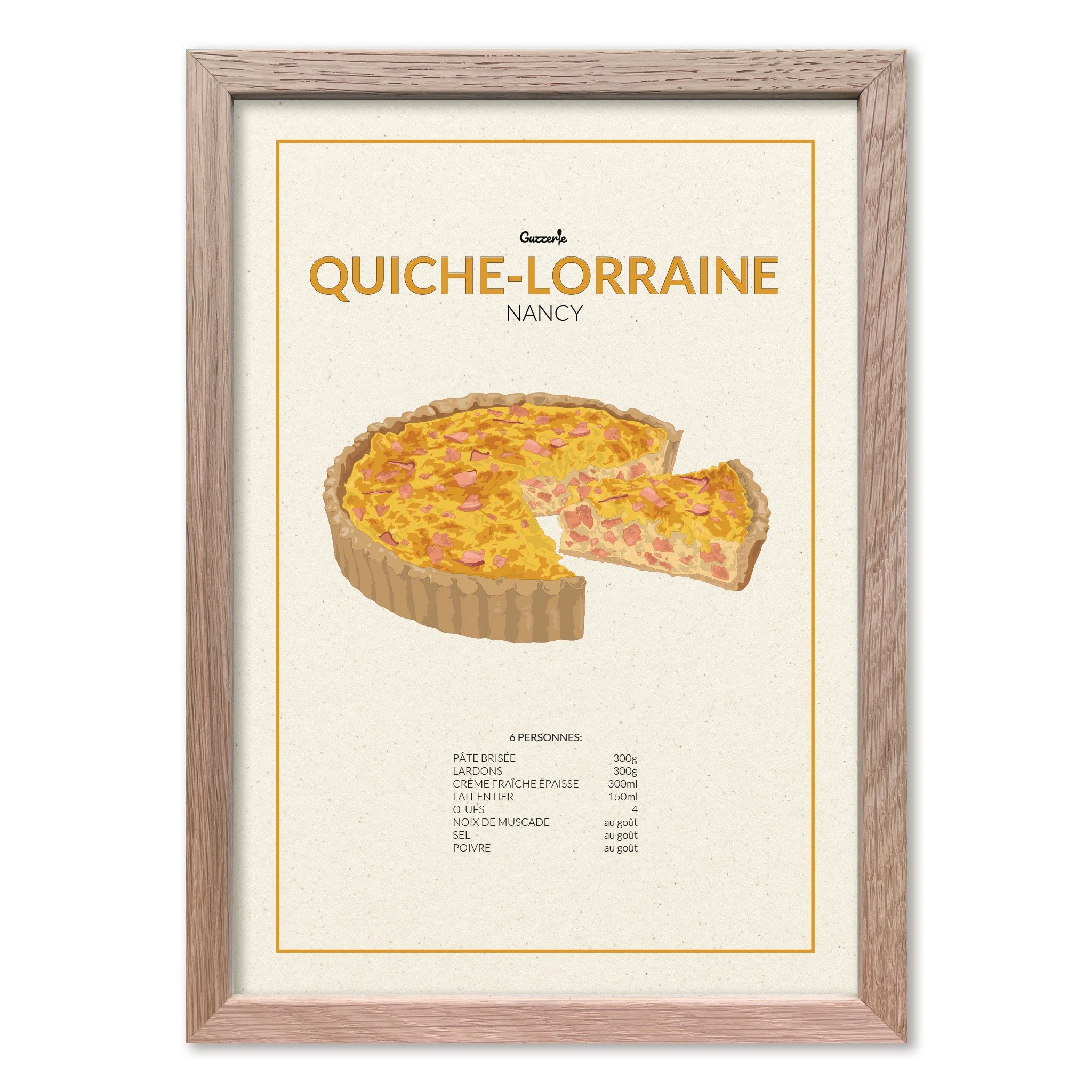 Iconic Poster of Quiche-Lorraine | Guzzerie