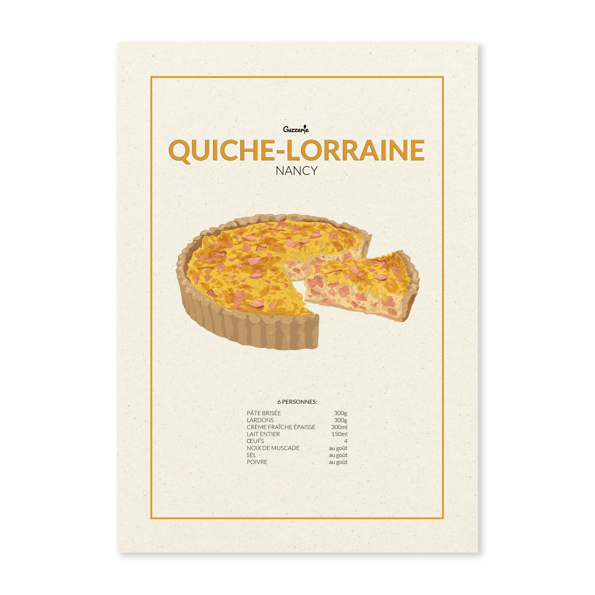 Iconic Poster of Quiche-Lorraine | Guzzerie