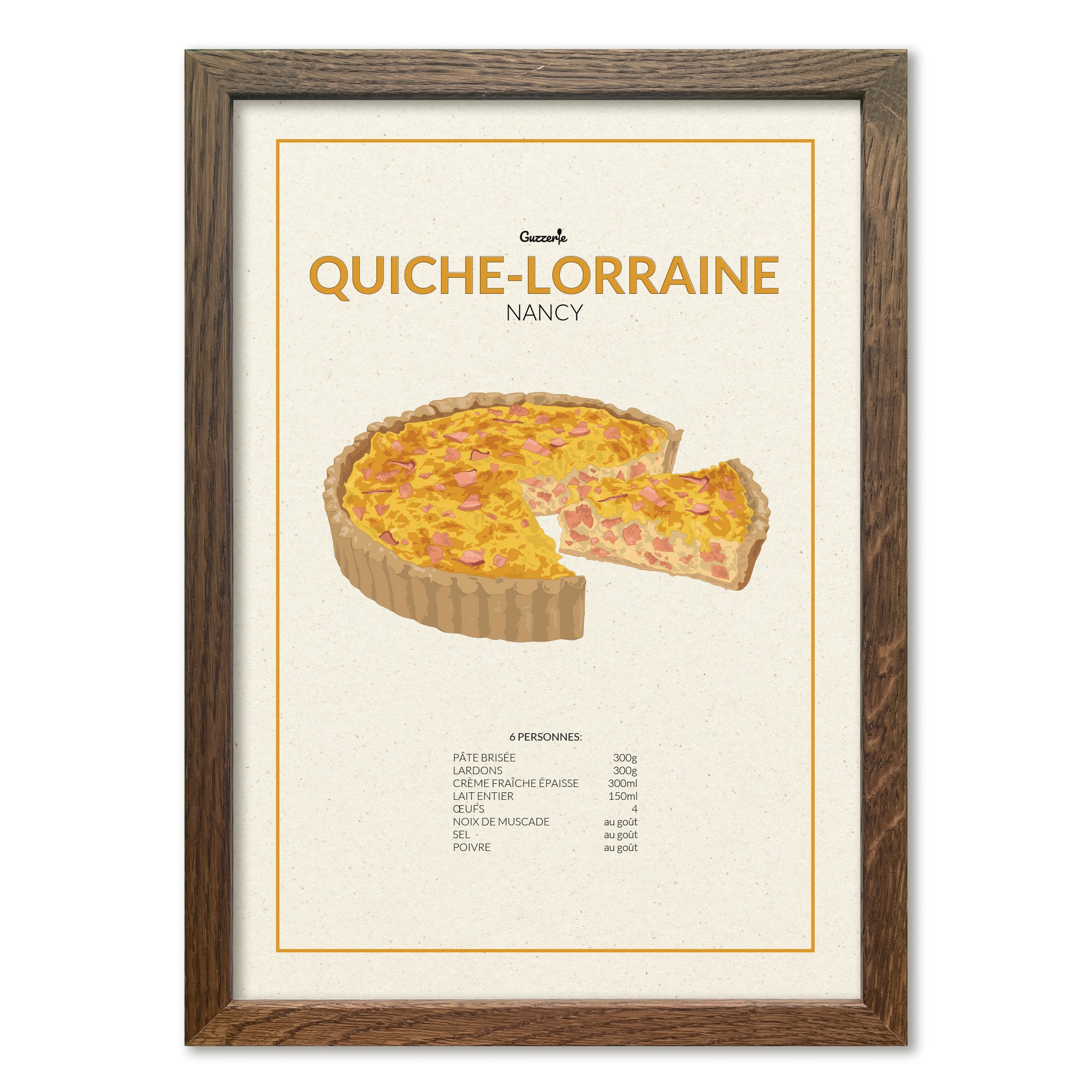 Iconic Poster of Quiche-Lorraine | Guzzerie