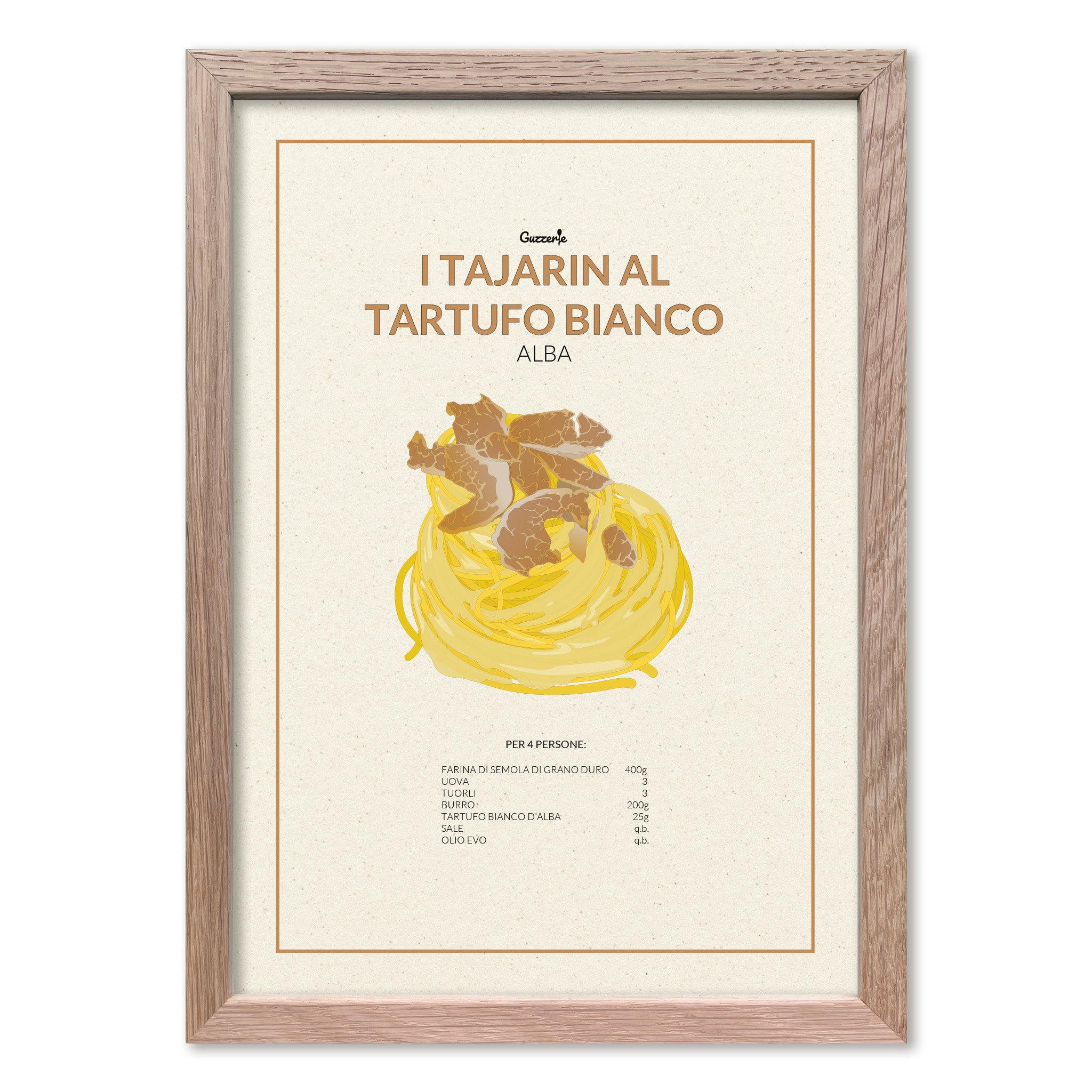 Iconic Poster of Tajarir with Tartufo Bianco | Guzzerie