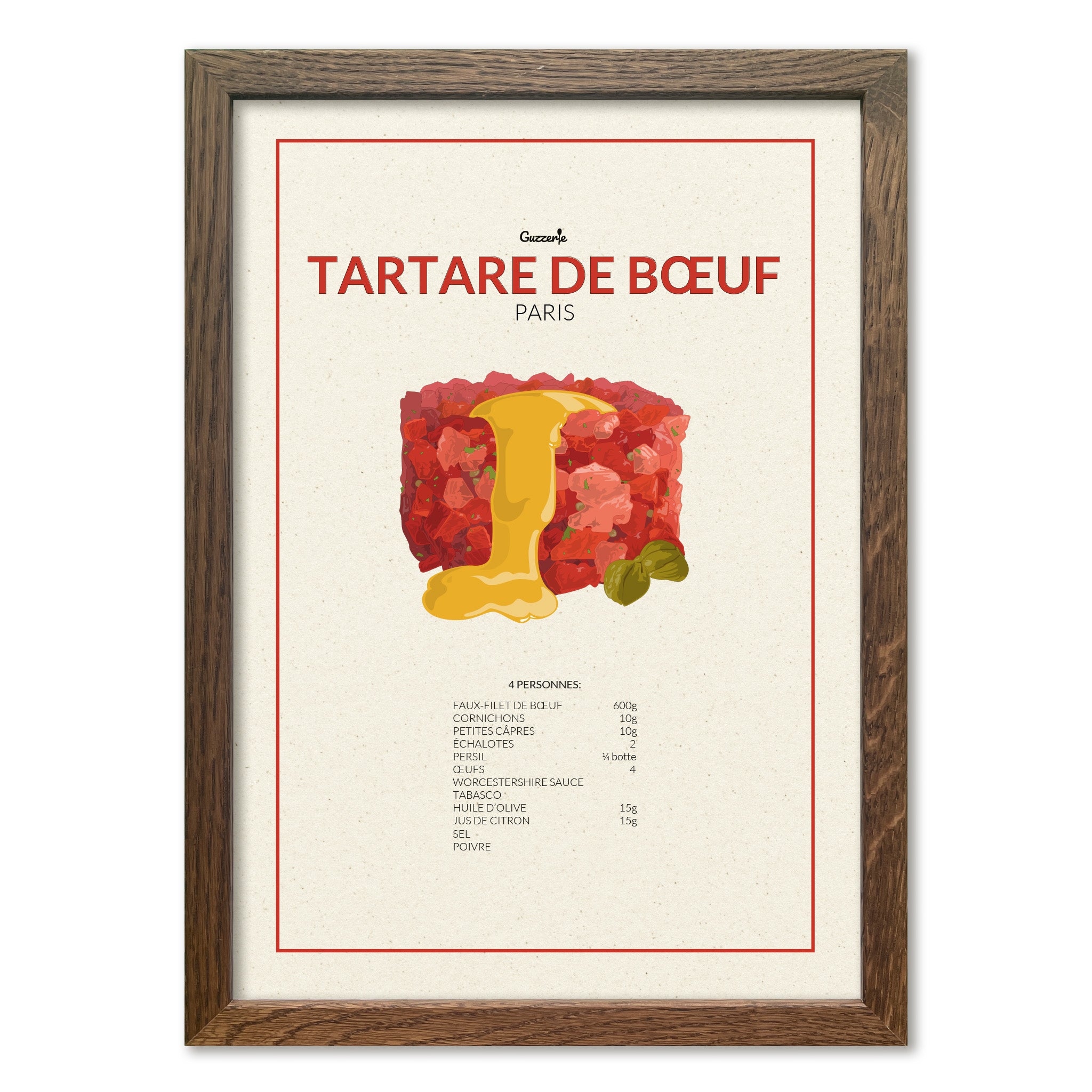 Iconic Poster Of The Tartare De Bœuf | Guzzerie