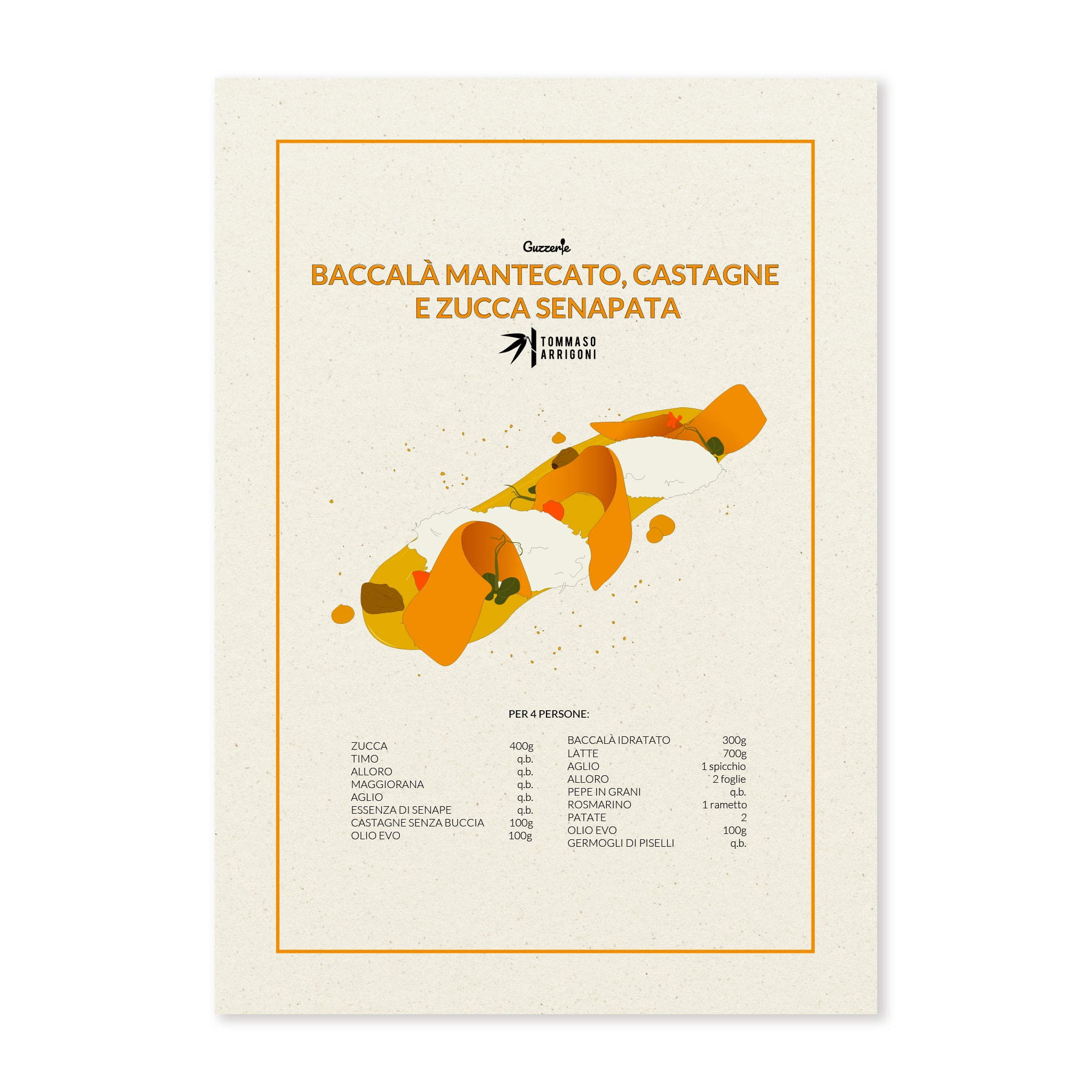 Mattia Arrigoni - Baccalà Mantecato, Castagne e Zucca Senapata