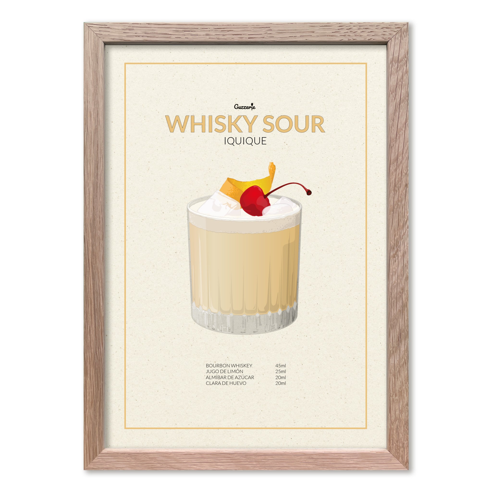 Iconic Poster Of The Whisky Sour | Guzzerie