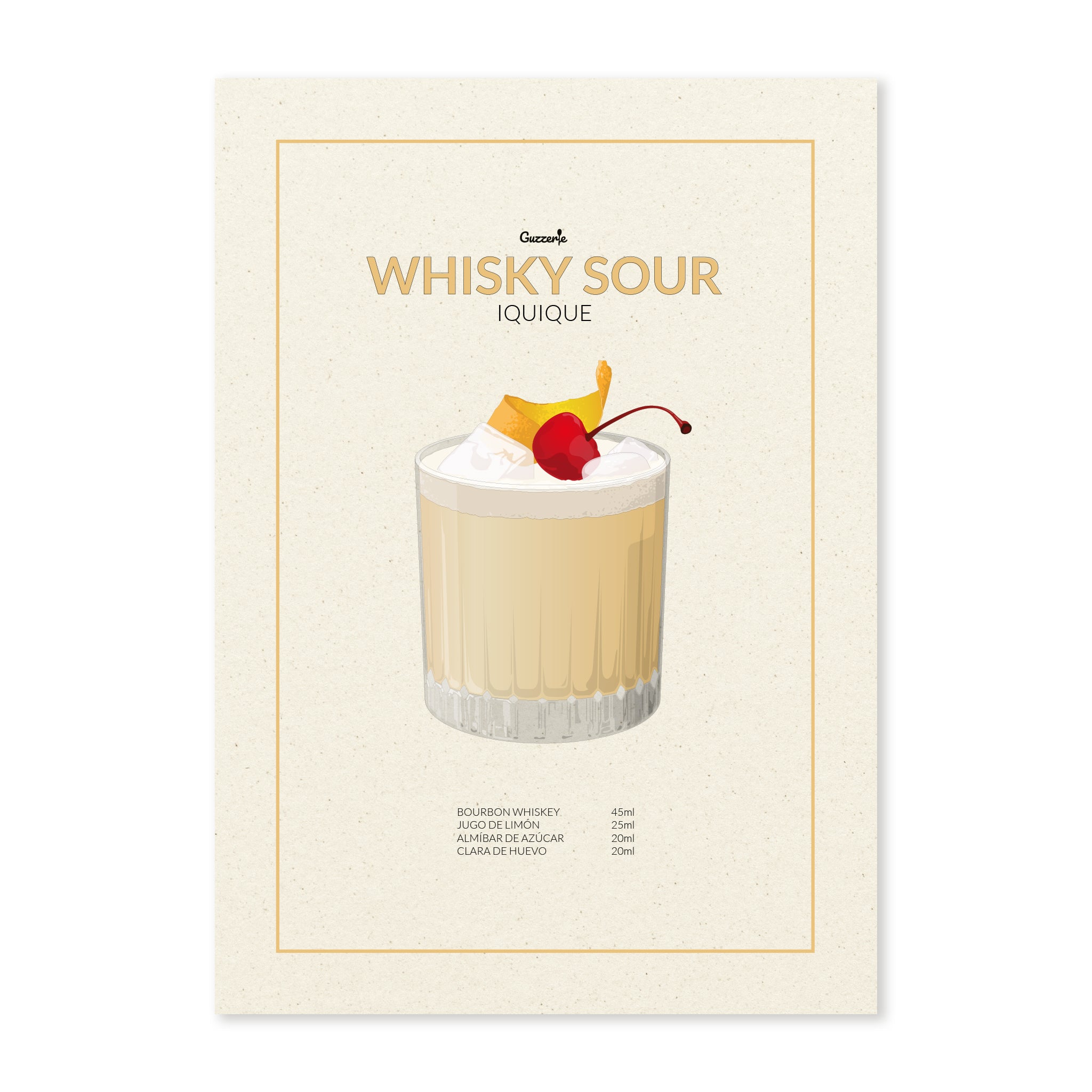 Iconic Poster Of The Whisky Sour | Guzzerie