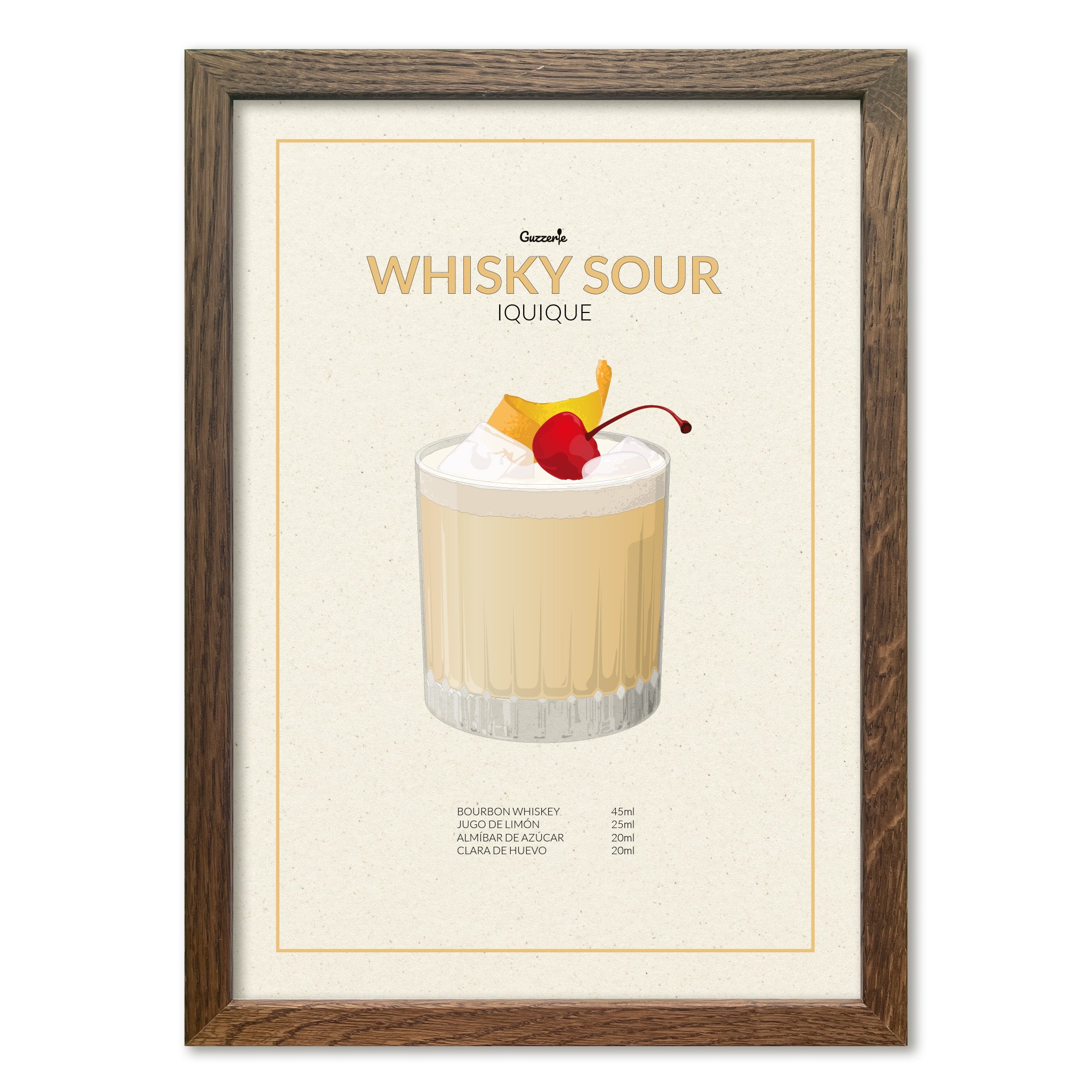 Iconic Poster Of The Whisky Sour | Guzzerie