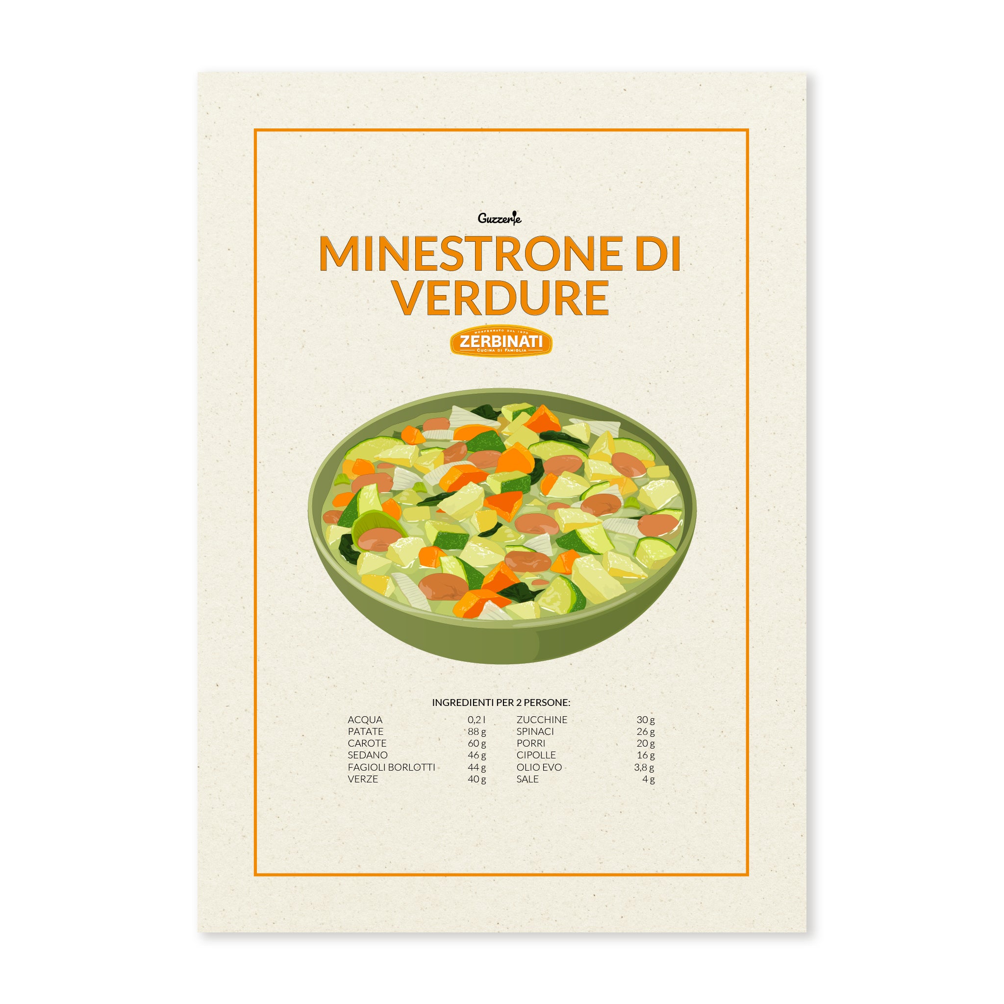 Poster Minestrone di Verdure | Guzzerie x Zerbinati